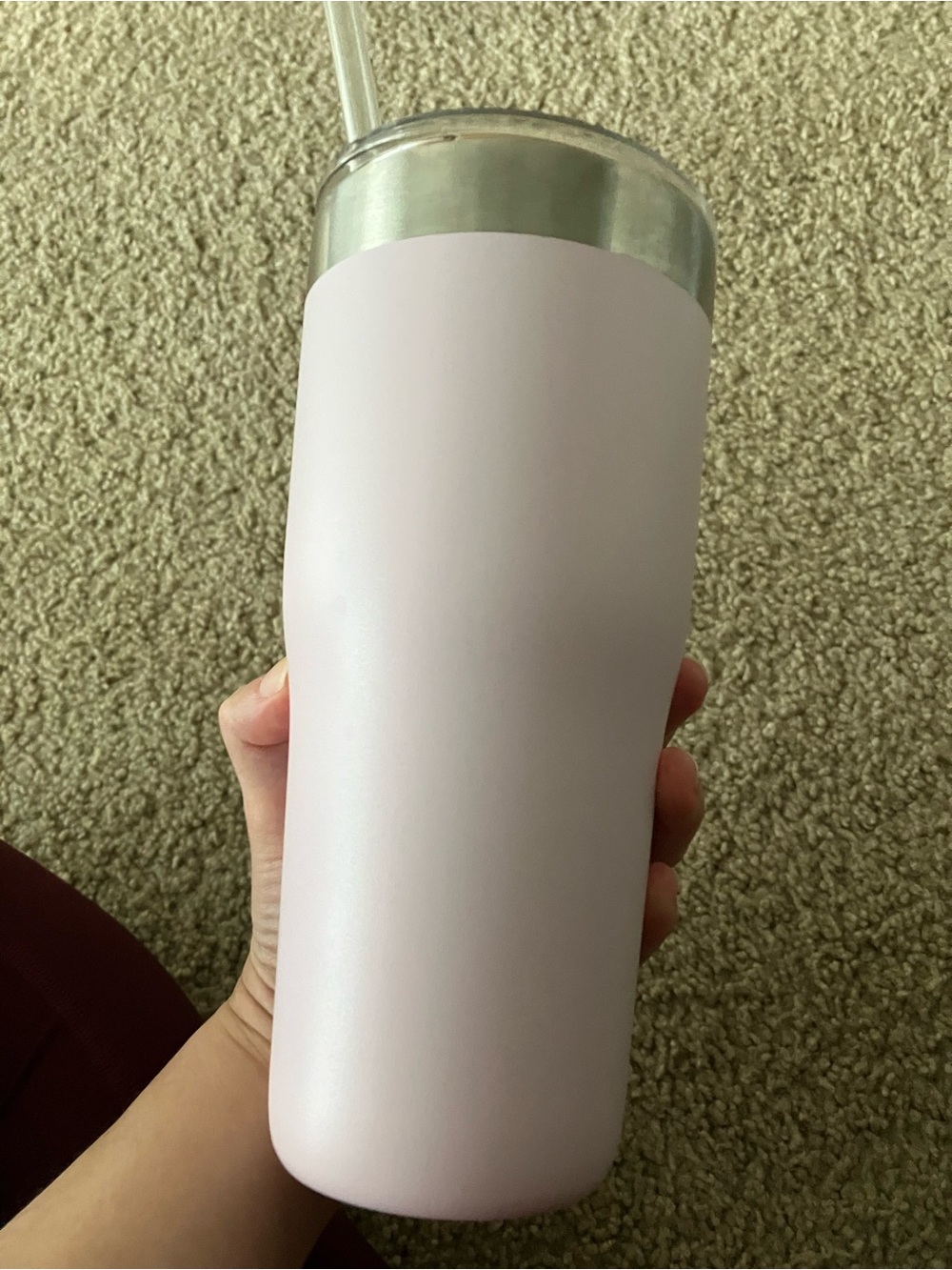 Pink Insulated Travel Tumbler with Straw - Picture 4 of 4
